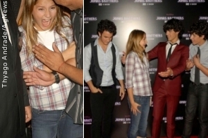 Sasha tieta Jonas Brothers na pré-estreia do filme &prime;Jonas Brothers 3D&prime;