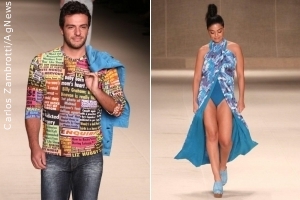 Juliana Paes e Rodrigo Lombardi arrasam em desfile no Fashion Rio
