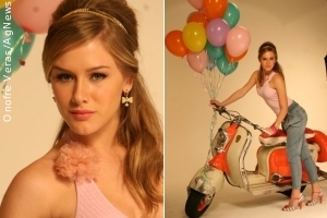 Fiorella Mattheis posa para catalogo de moda feminina