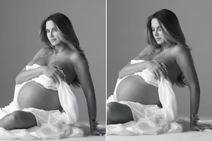 Grávida, Ticiane Pinheiro exibe sua barriga de nove meses em revista
