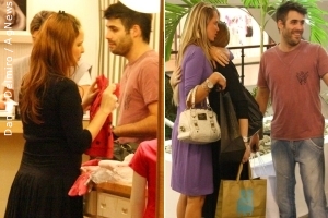 Fernanda Rodrigues e Raoni Carneiro são clicados comprando roupas para o bebê