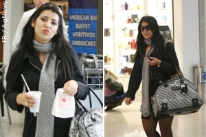Priscila Pires é clicada em aeroporto