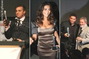 Celebridades marcam presença em premiação em São Paulo