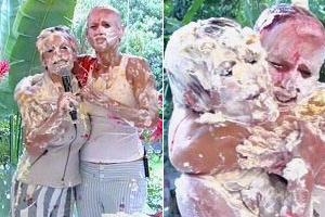 Ana Maria e Xuxa fazem guerra de tortas no palco do Mais Você