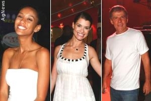 Alinne Moraes comemora aniversário com famosos no Rio