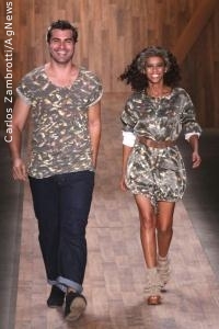 Taís Araújo e Thiago Lacerda desfilam no Fashion Rio