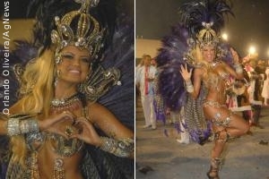 Ellen Roche comemora com a Rosas de Ouro o título de campeã do Carnaval de São Paulo