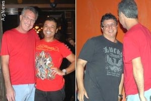 Pedro Bial e Boninho vão juntos à churrascaria