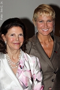 Xuxa participa de debate com rainha da Suécia