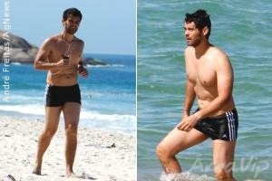 Carmo Dalla Vecchia é clicado em praia do Rio