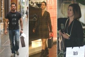 Famosos circulam por shopping carioca