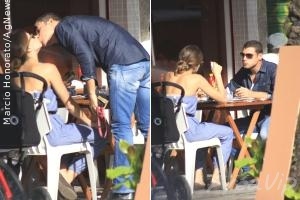 Cauã Reymond e Grazi Massafera são clicados aos beijos em lanchonete no Rio