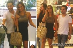 Maíra, do BBB9, passeia com o namorado em shopping