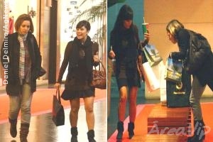 Fernanda Vasconcellos e Regiane Alves fazem compras em shopping