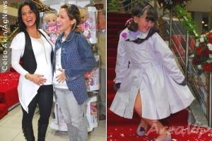 Grávidas, Luciele Di Camargo e Maitê Piragibe participam de evento em São Paulo