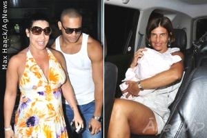 Scheila Carvalho deixa maternidade com a filha