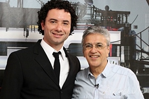 Marco Luque recebe Caetano Veloso em quadro do CQC