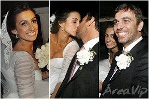 Marcelo Faria e Camila Luciolla se casam em igreja no Rio de Janeiro