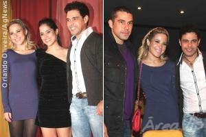 Zezé di Camargo prestigia a filha em estreia no teatro