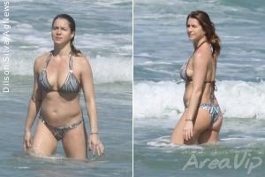 Grávida de três meses, Letícia Spiller diz que enjuou no início, mas agora está mais tranquila