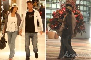 Grávida, Juliana Paes janta com o marido no Rio de Janeiro