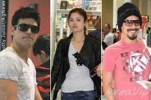 Famosos são clicados circulando em aeroporto do Rio