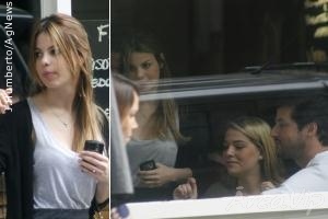 Sthefany Brito almoça com Marcelo Serrado no Leblon