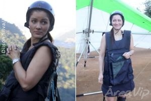 Nana Gouvêa salta de asa-delta na cidade maravilhosa
