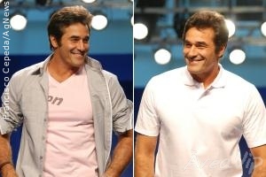 Luciano Szafir desfila em shopping da capital paulista