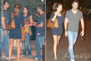 Grazi Massafera e Cauã Reymond jantam com amigos