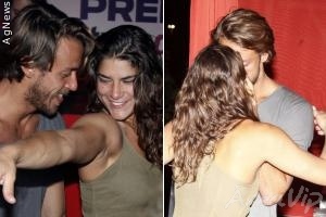 Priscila Fantin é clicada aos beijos em festa de premiação no Rio