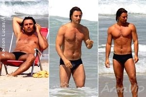 Murilo Rosa curte praia carioca